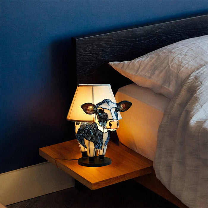 Beautiful Cow Table Lamp Bedside Table Lamp With USB Lamp For Living Room