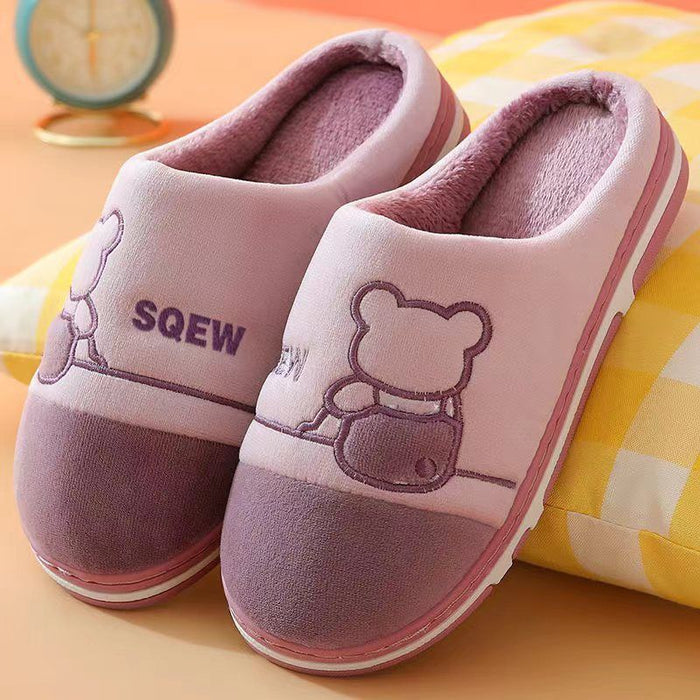 Men & Women Winter Fleece-lined Non-slip Slippers