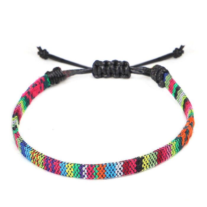 Hand Woven Rainbow Anklet