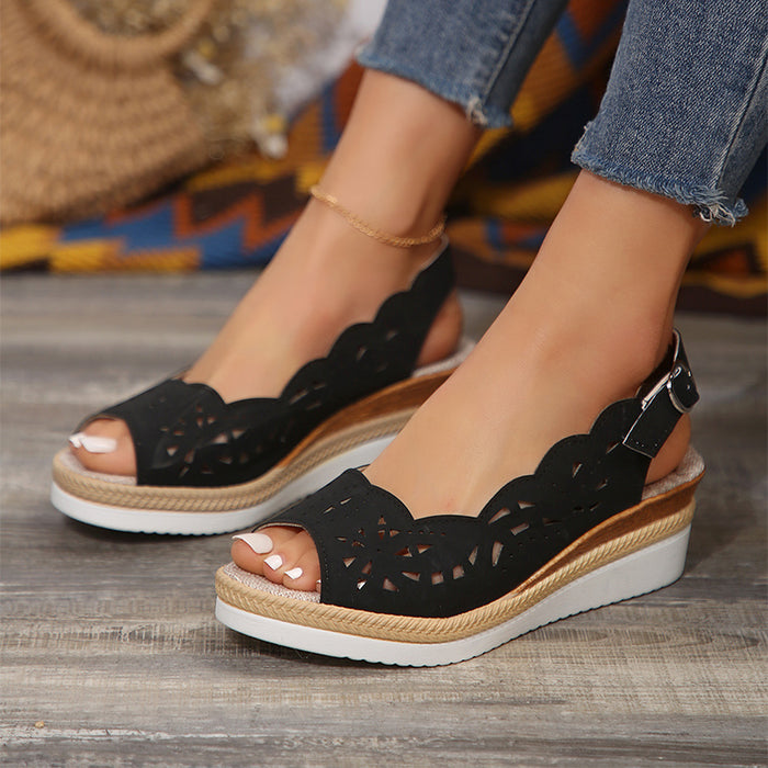 Thick-soled Wedge Sandals