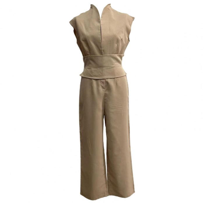 Solid Wide Leg Jumpsuit