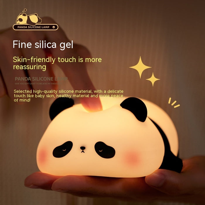 Panda Night Lights For Kids Cute Animal Silicone  Rechargeable Lamp