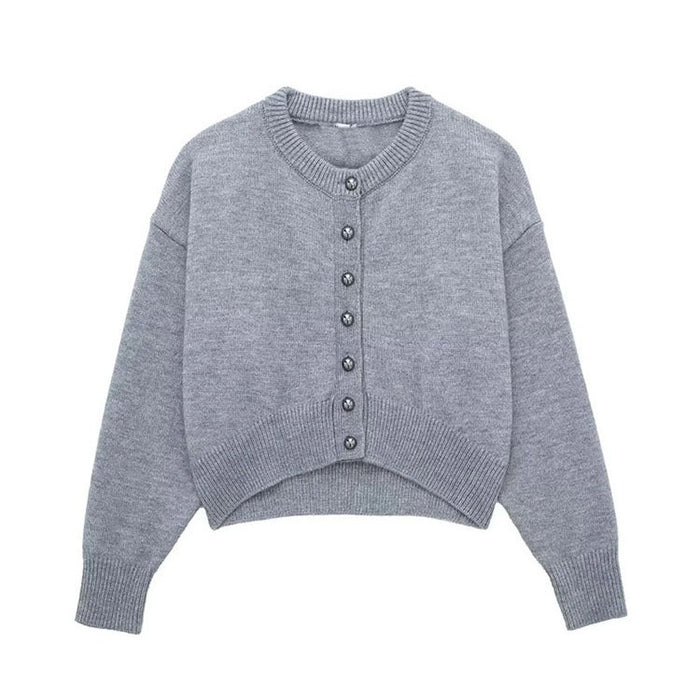 Row Button Knitted Cardigan