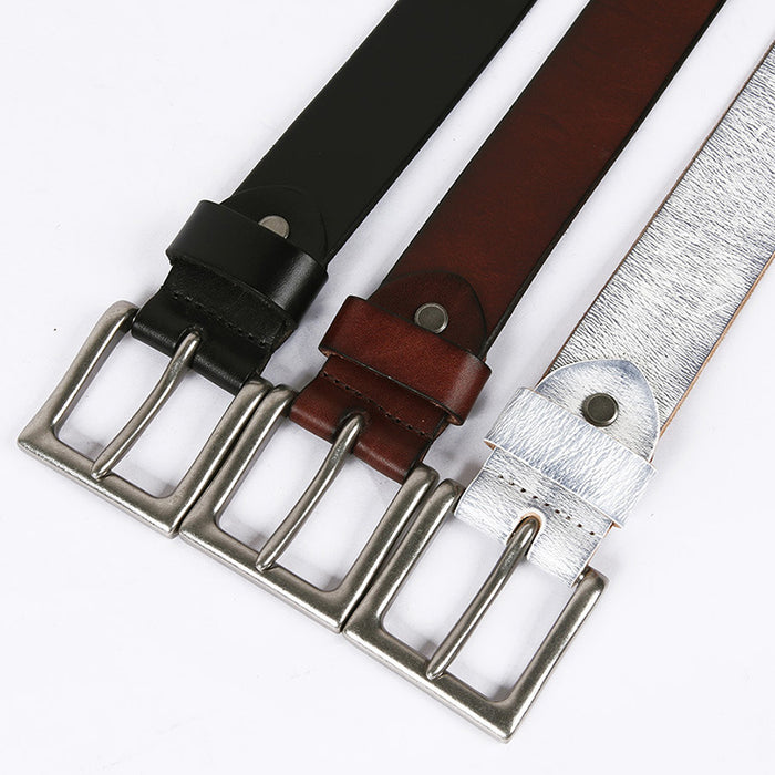 Pin Buckle Leather Belt