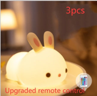 Rabbit Silicone Lamp Pat Feeding Creative Night Light Children's Toys