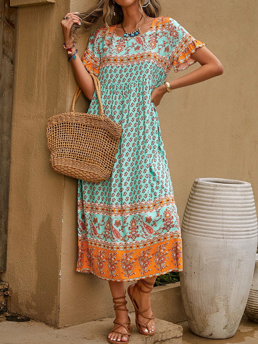 Trendy Beach Long Dress Bohemian One Piece