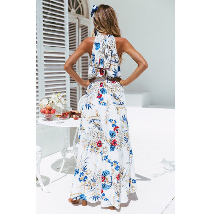 Flowers Print Dress Bohemian Style Long Dress Summer