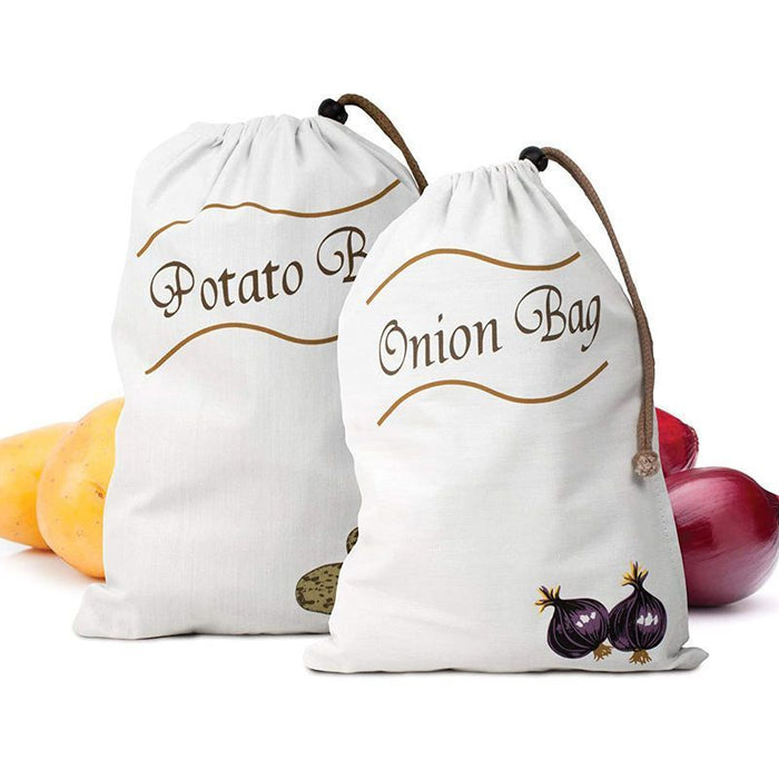 Kitchen Lettuce Drawstring Bag Onion Freshness Protection Package Hanging Storage Bag