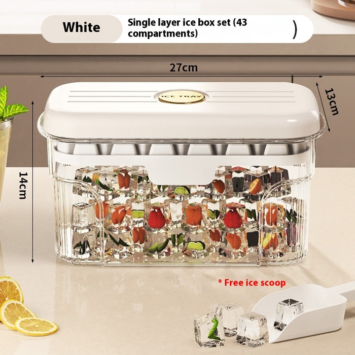 Pressing Ice Cube Mold With Lid Household Food Grade Ice Tray