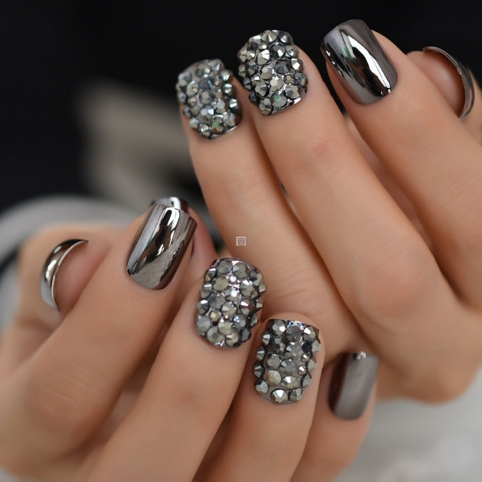 Metal Cute False Nails