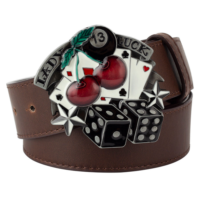 Poker Buckle Hip-hop Belt