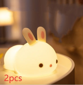 Rabbit Silicone Lamp Pat Feeding Creative Night Light Children's Toys