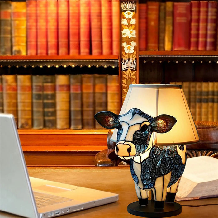 Beautiful Cow Table Lamp Bedside Table Lamp With USB Lamp For Living Room