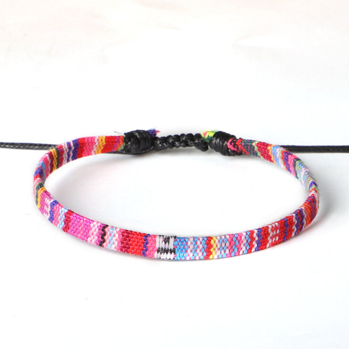 Hand Woven Rainbow Anklet