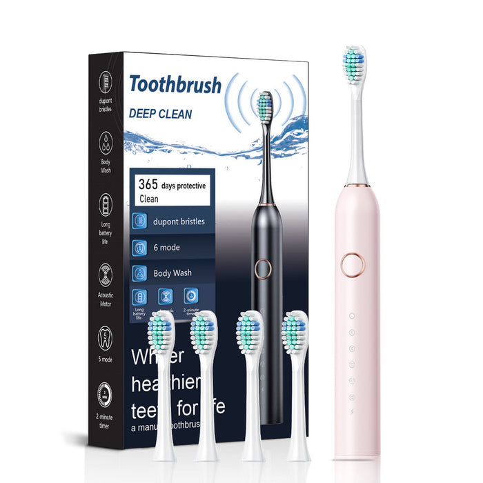 6-speed Soft Bristle Sound Wave Electric Toothbrush