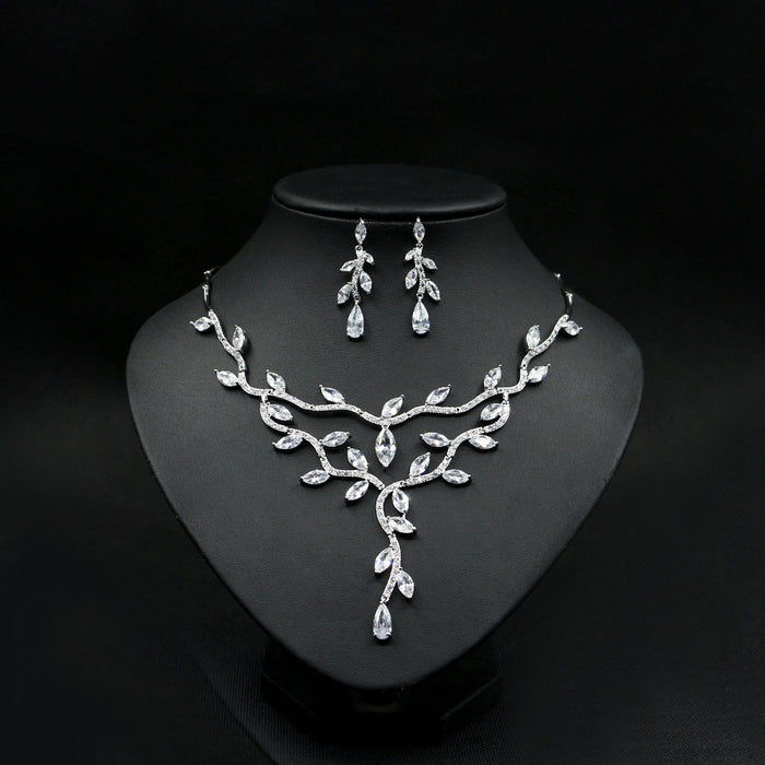 Zircon Necklace Bridal Set