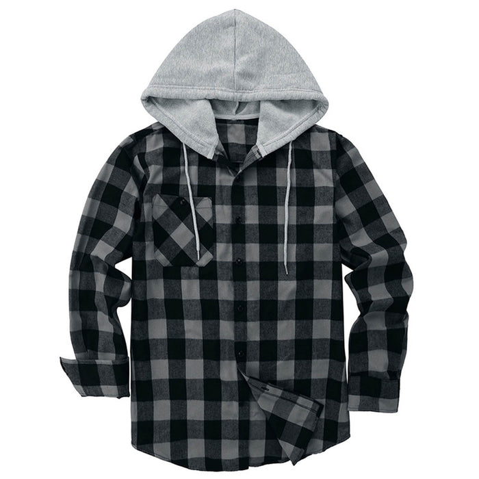 Hooded Plaid Casual