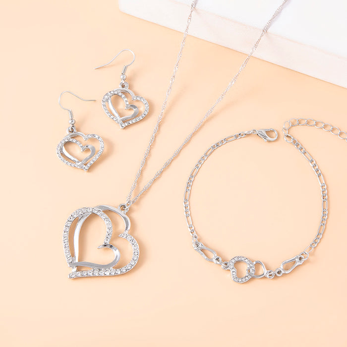 Crystal Heart Jewelry Set