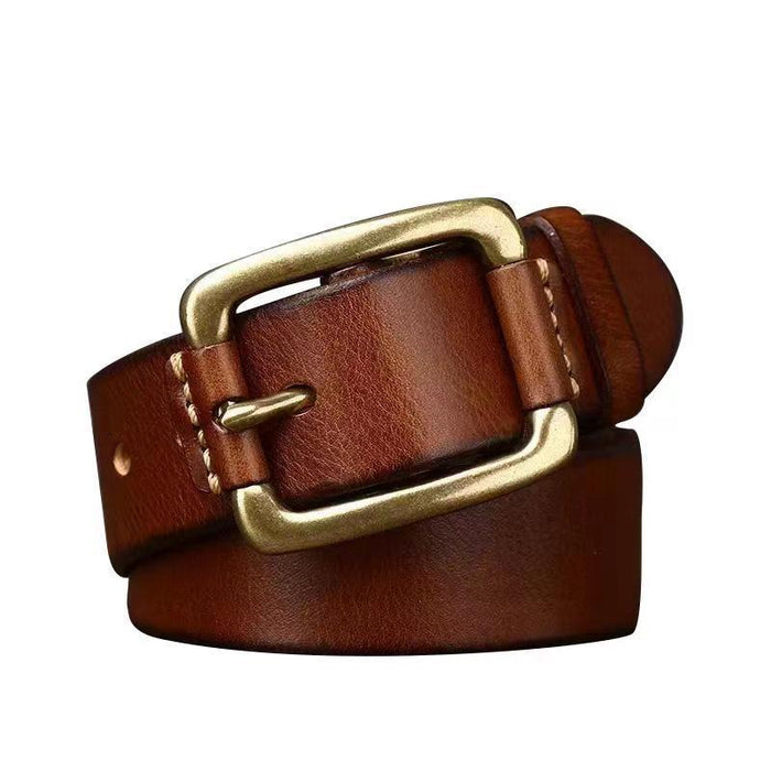 Retro Brass Buckle Belt