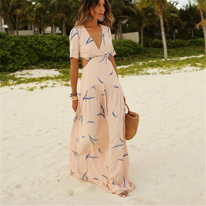 Bohemian Print Long Skirt Beach Dress