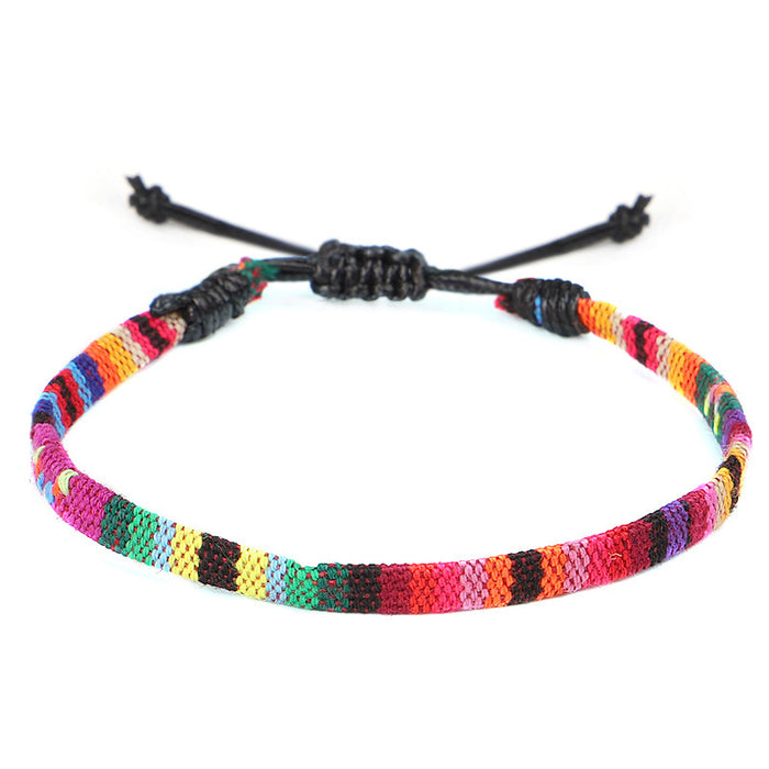 Hand Woven Rainbow Anklet