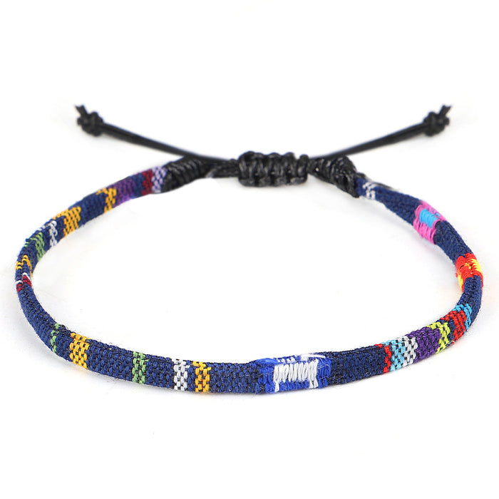 Hand Woven Rainbow Anklet