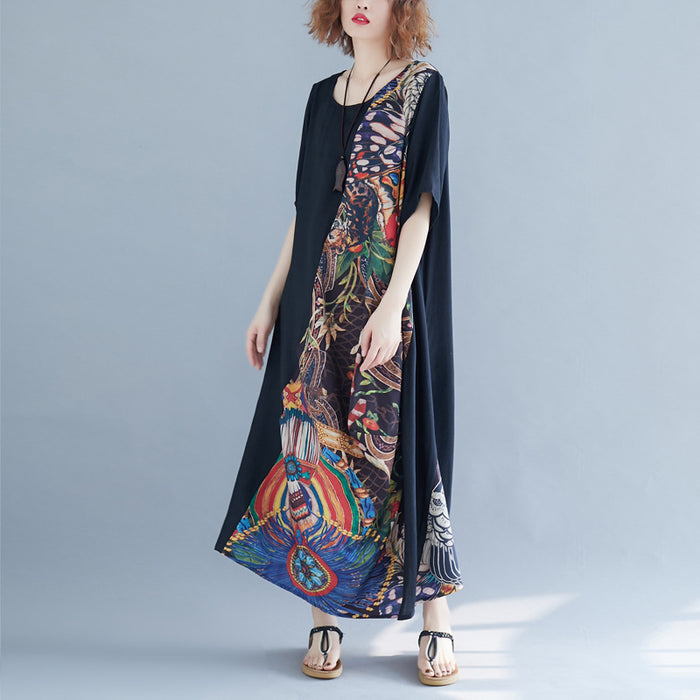 Long Black Summer Beach Dress