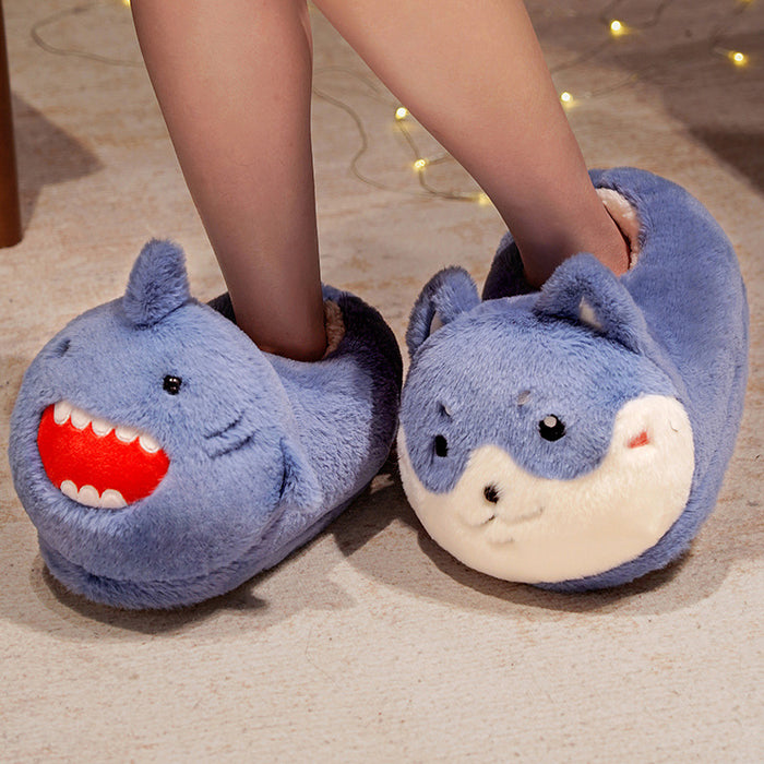 Shark Heel Cotton Slippers Winter Slippers