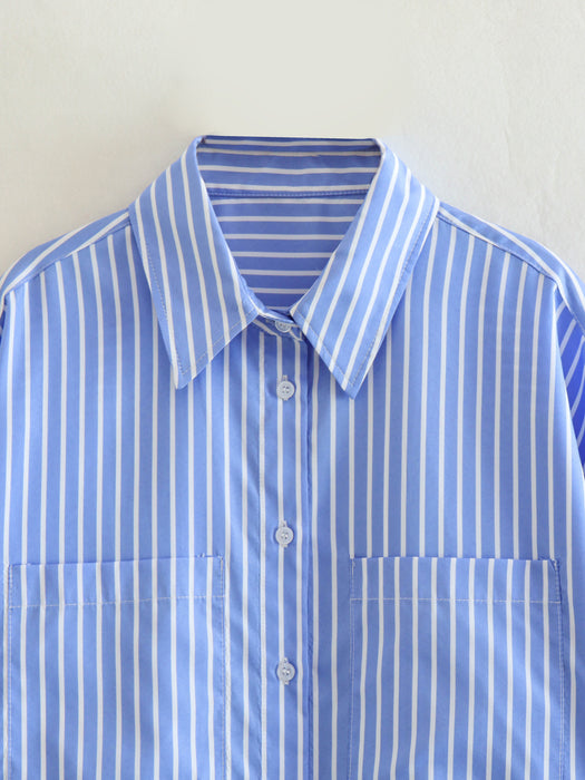 Mid-length Striped Shirt