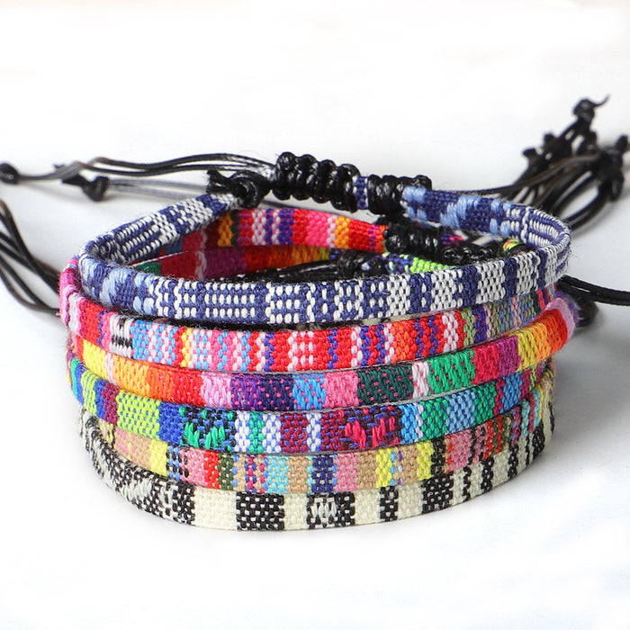 Hand Woven Rainbow Anklet