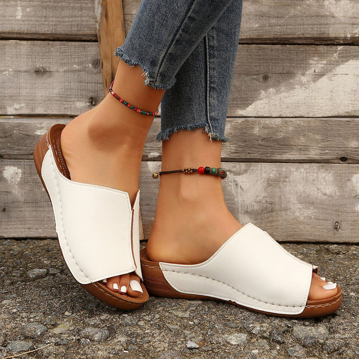 Fashion Solid Wedges Sandals