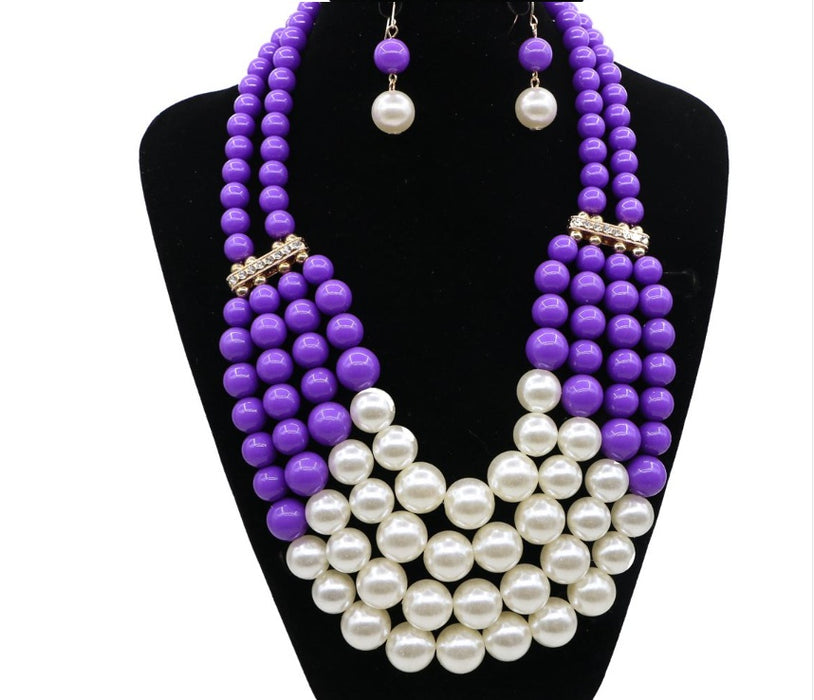 Simulated Pearl Bohemian Jewelry Set