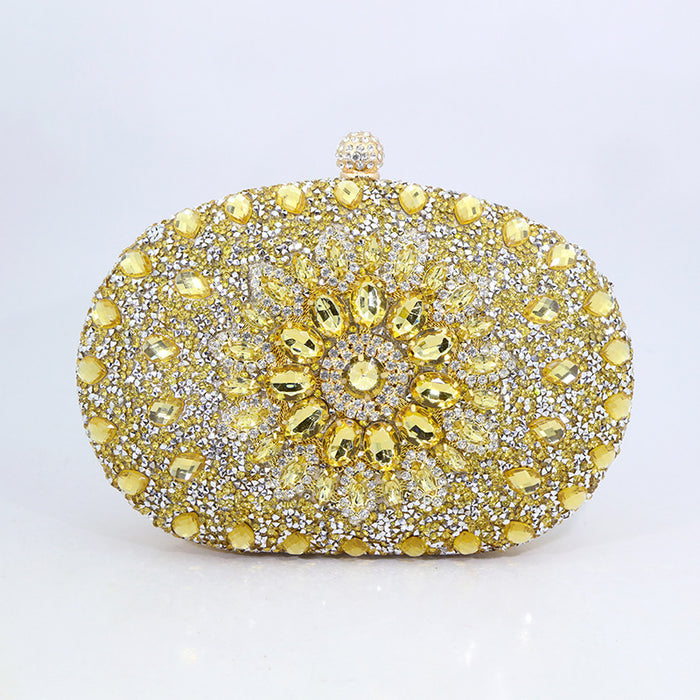 New Sunflower Diamond Evening Bag Women's Cheongsam Formal Dress Evening Handbag