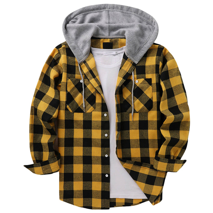 Hooded Plaid Casual