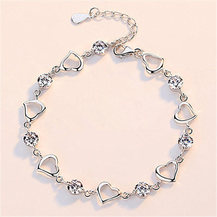 Heart To Heart White Bracelet