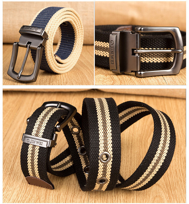 Pin Buckle Canvas Belt