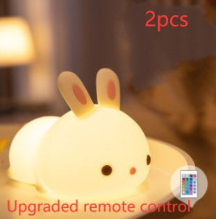 Rabbit Silicone Lamp Pat Feeding Creative Night Light Children's Toys