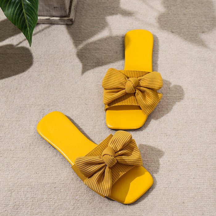 Bow-knot Flat Slippers