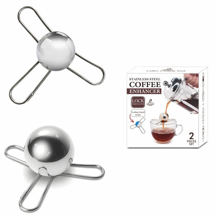 Stainless Steel Bracket Round Spherical Coffee Drink Cooling Tool