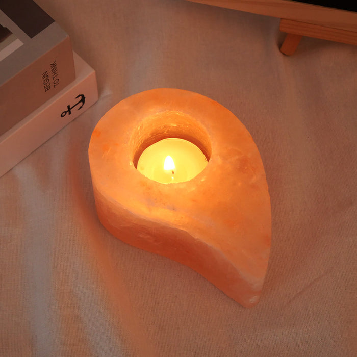 Himalayan Crystal Salt Light Candlestick Aromatherapy Decoration