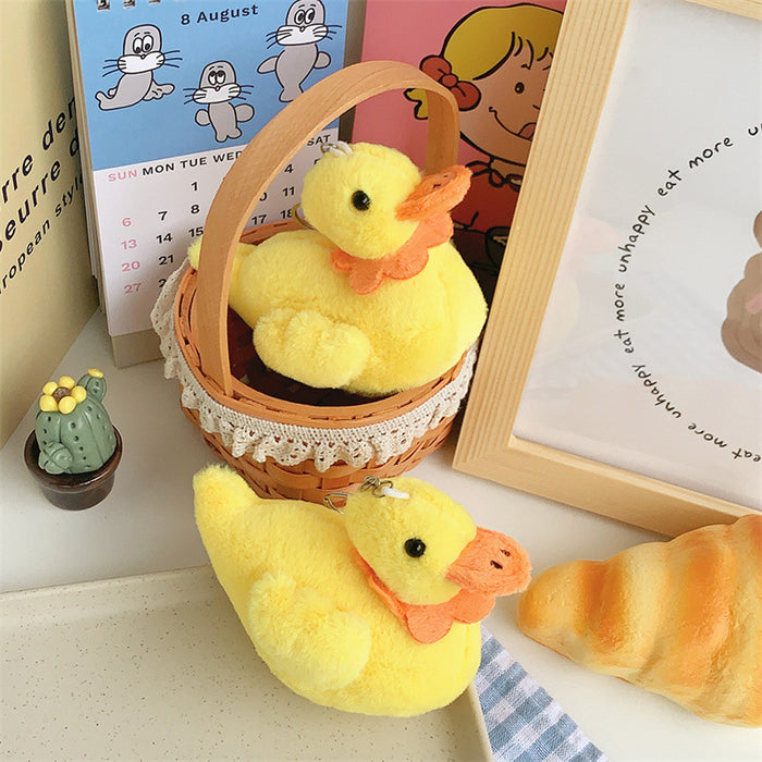 Cute Cole Duck Plush Toy Creative Yellow Little Duck Keychain Small Pendant Plushie