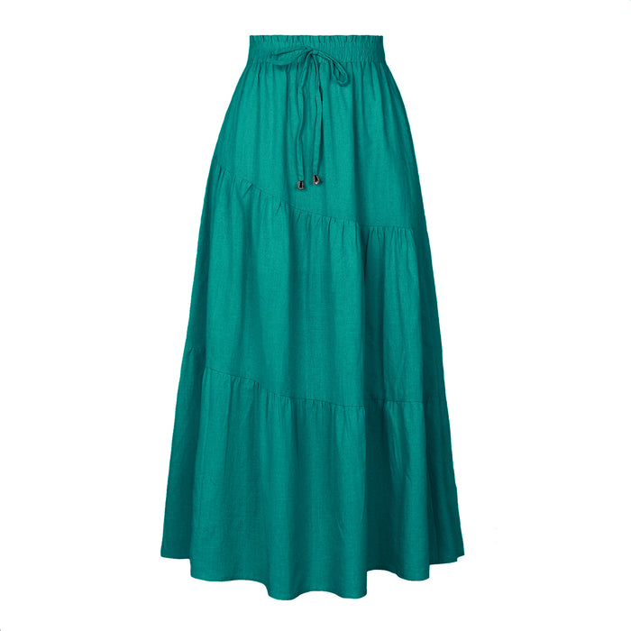 Elastic Waist Long Skirt