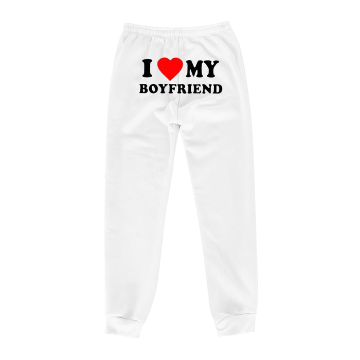 I Love MY BOYFRIEND Printed Trousers Casual Sweatpants Unisex