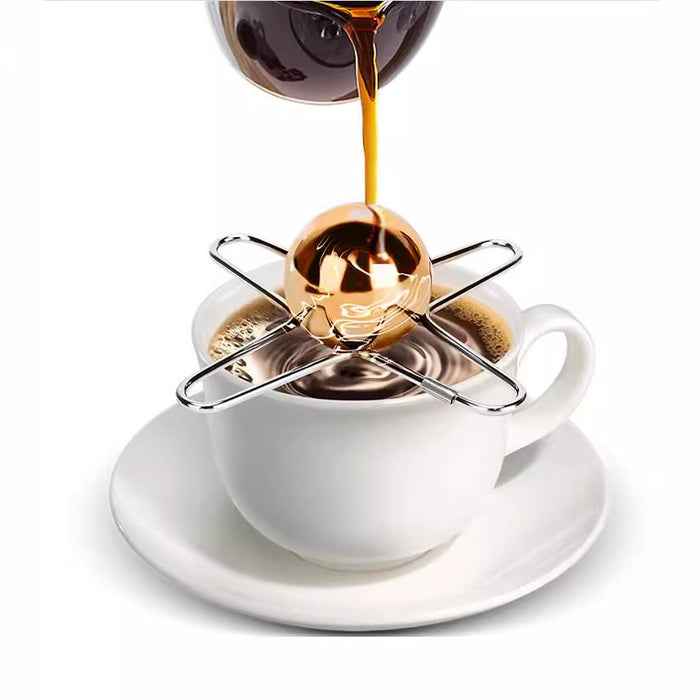 Stainless Steel Bracket Round Spherical Coffee Drink Cooling Tool