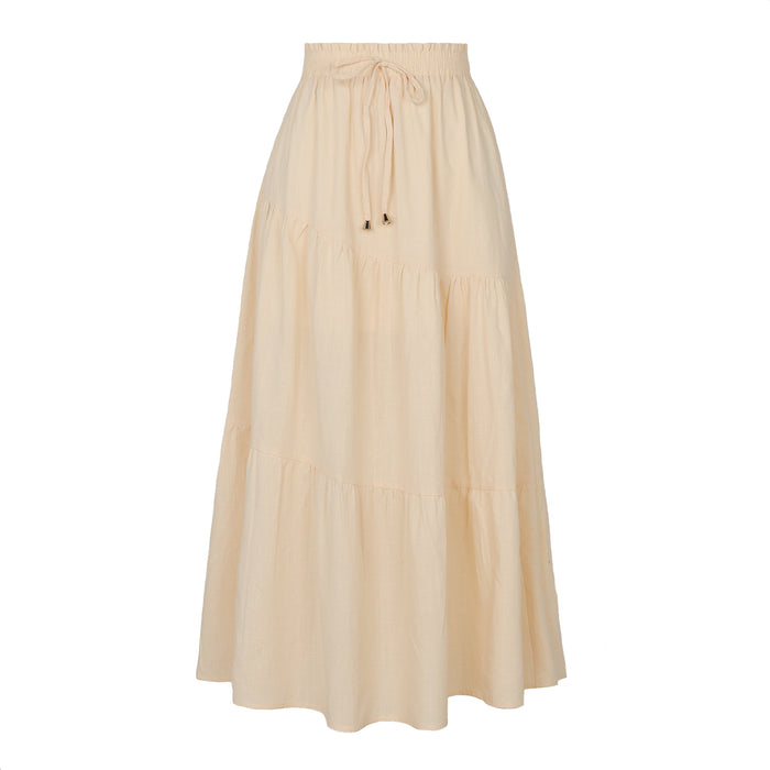 Elastic Waist Long Skirt