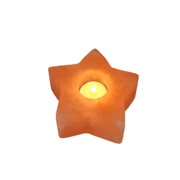 Himalayan Crystal Salt Light Candlestick Aromatherapy Decoration