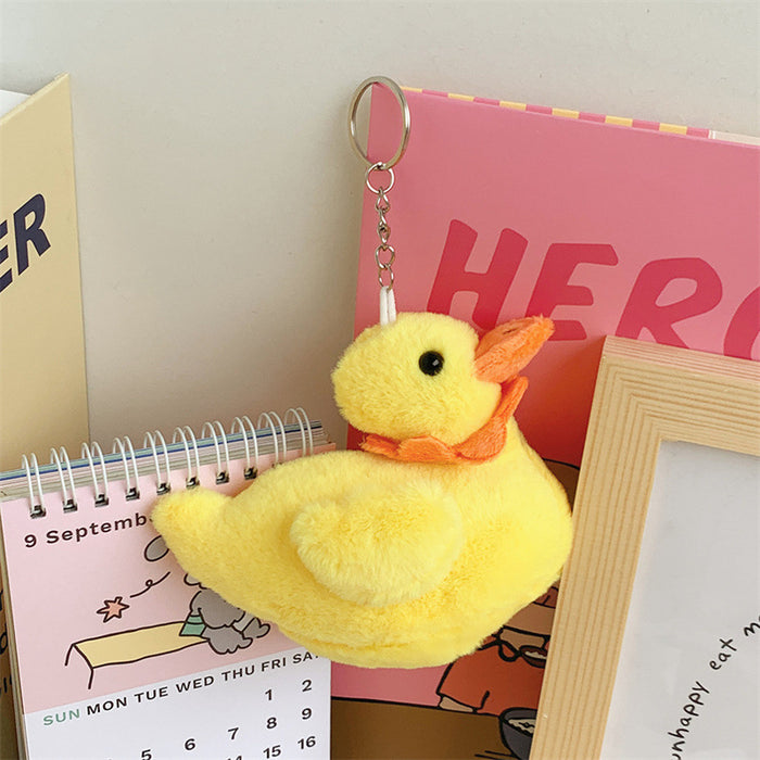 Cute Cole Duck Plush Toy Creative Yellow Little Duck Keychain Small Pendant Plushie