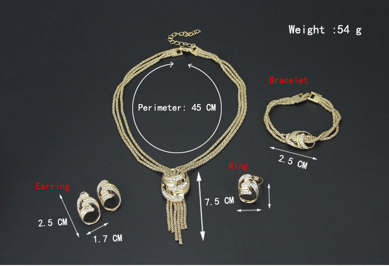 Necklace Bracelet Earrings Ring Jewelry Set