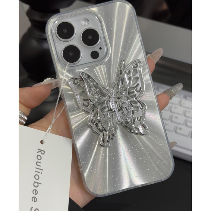 Aurora Three-dimensional Butterfly Bracket Phone Case