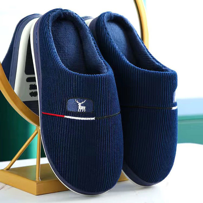 Men & Women Winter Fleece-lined Non-slip Slippers